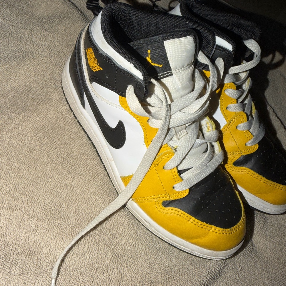 Kids Yellow and Black Sneakers